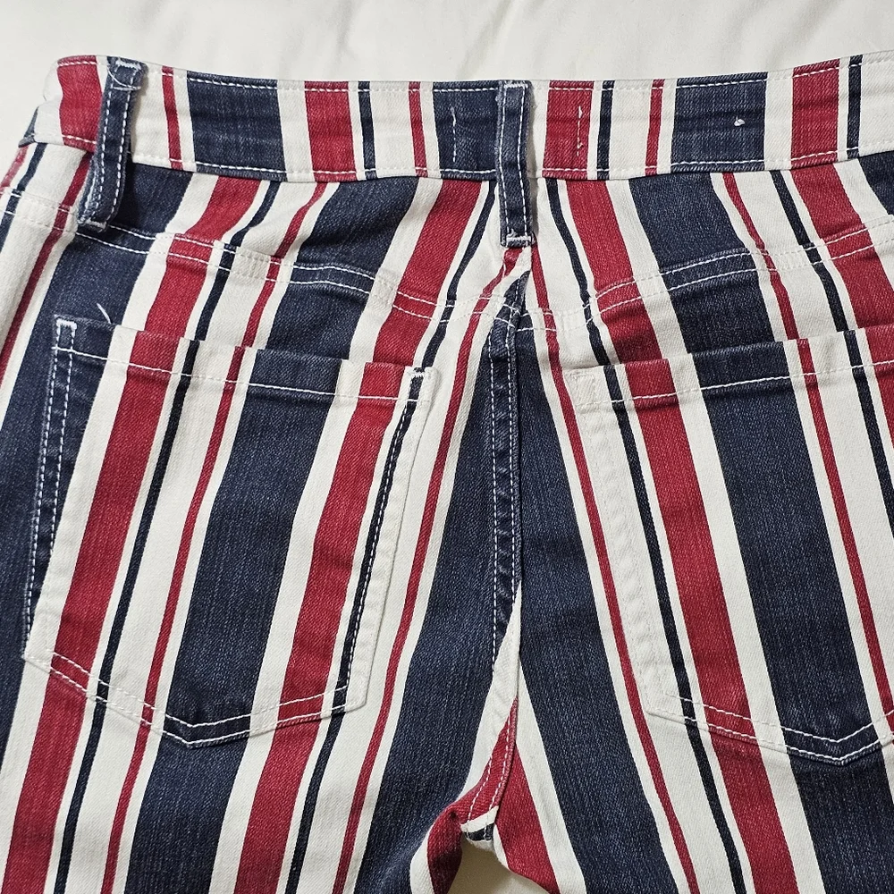 Shyanne Red and Blue Striped Pants